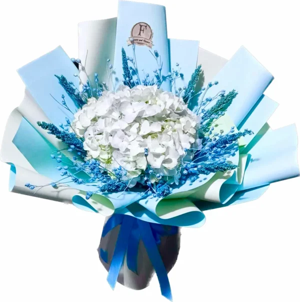 Mini Blue Hydrangeas Bouquet